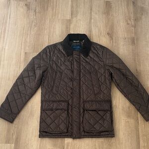 Cole Haan Dark Brown Quilted Barn Jacket